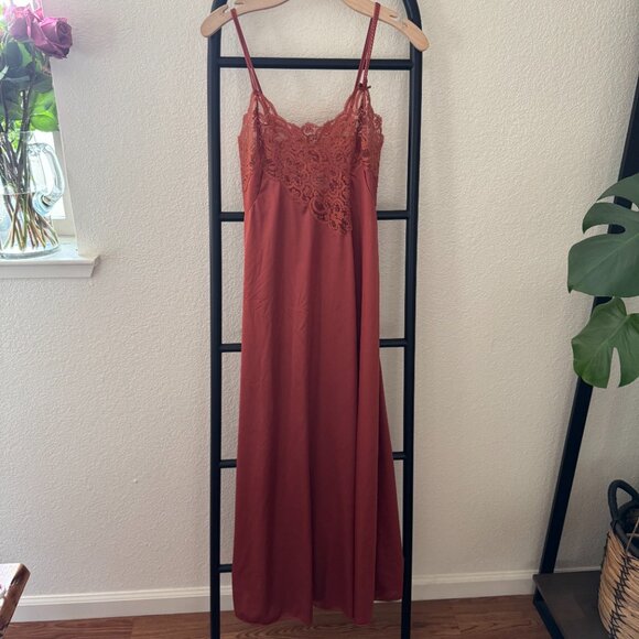 Vintage Rosa Puleo-Szule Lily of France Lace Satin Slip Dress - Picture 1 of 6